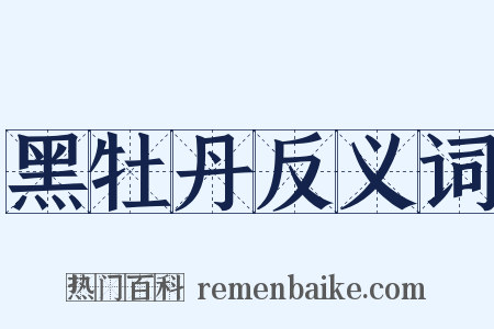 黑牡丹反义词是什么意思的图片